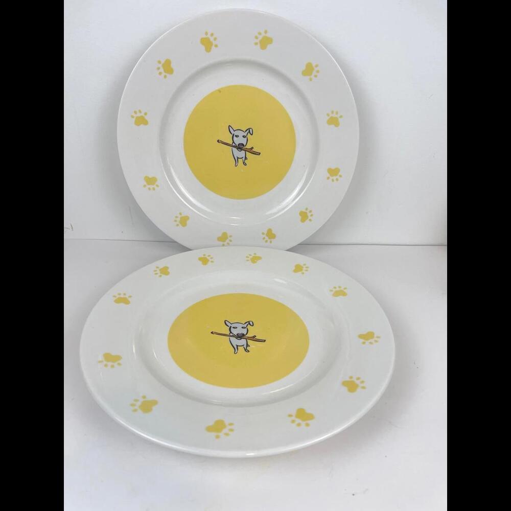 Gibson 'Max and Lucy’Dog Print Plates, Set of 2